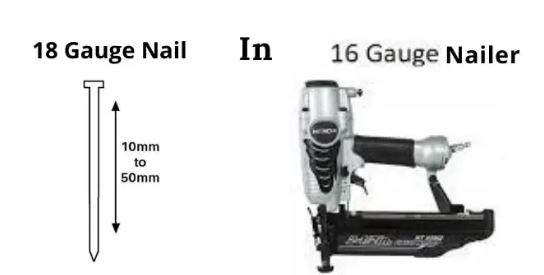 Can I Use 18-Gauge Nails in a 16-Gauge Nailer?